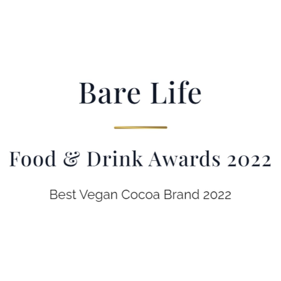 Lux Life Magazine Awards Bare Life - Best Vegan Cocoa Brand 2022