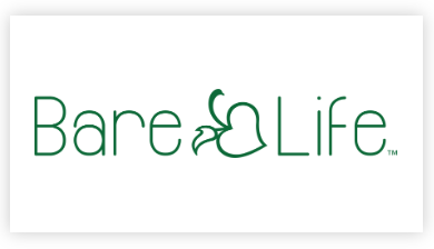 Bare Life logo displayed above the title “Cocoa Product of the Year,” highlighting Bare Life’s award-winning dairy-free, gluten-free hot cocoa mix.