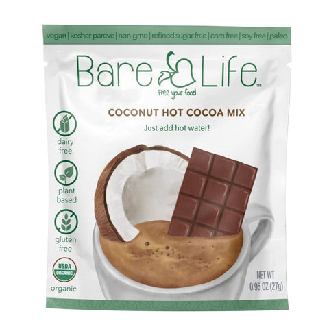 Instant Dairy Free Coconut Hot Cocoa Mix  |  Single Serving | Gluten Free, Vegan and Organic