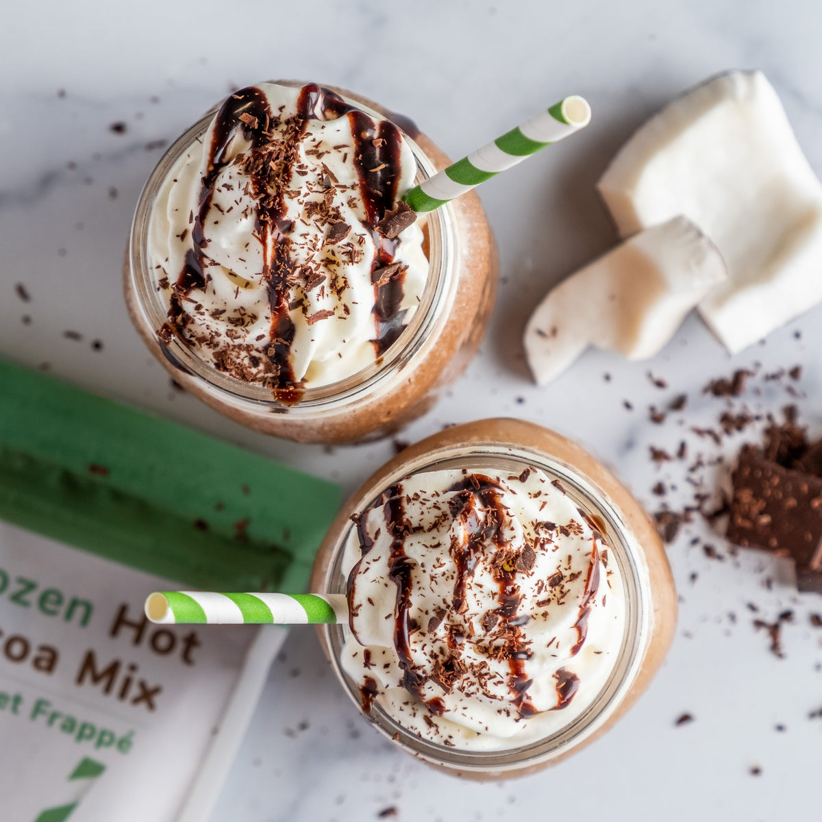 Frozen Hot Cocoa Mix | Gourmet Frappe | Dairy Free, Gluten Free, Vegan, Organic