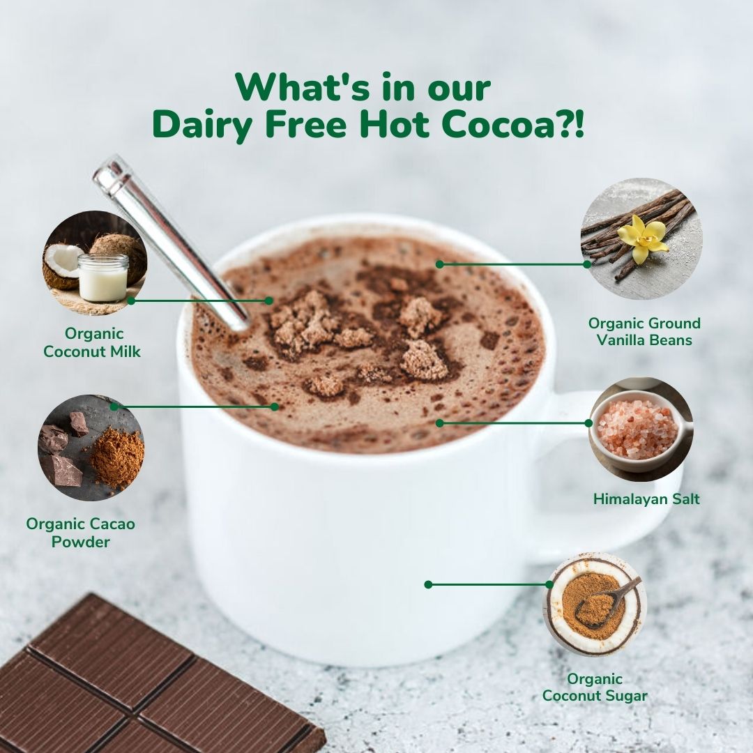 What ingredients are inside Our Dairy Free Gluten Free Hot Cocoa
