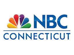 NBC Connecticut logo with colorful peacock and blue text on a white background. Press Logo