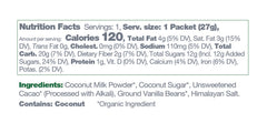 Instant Dairy Free Coconut Hot Cocoa Mix  |  Single Serving | Gluten Free, Vegan and Organic