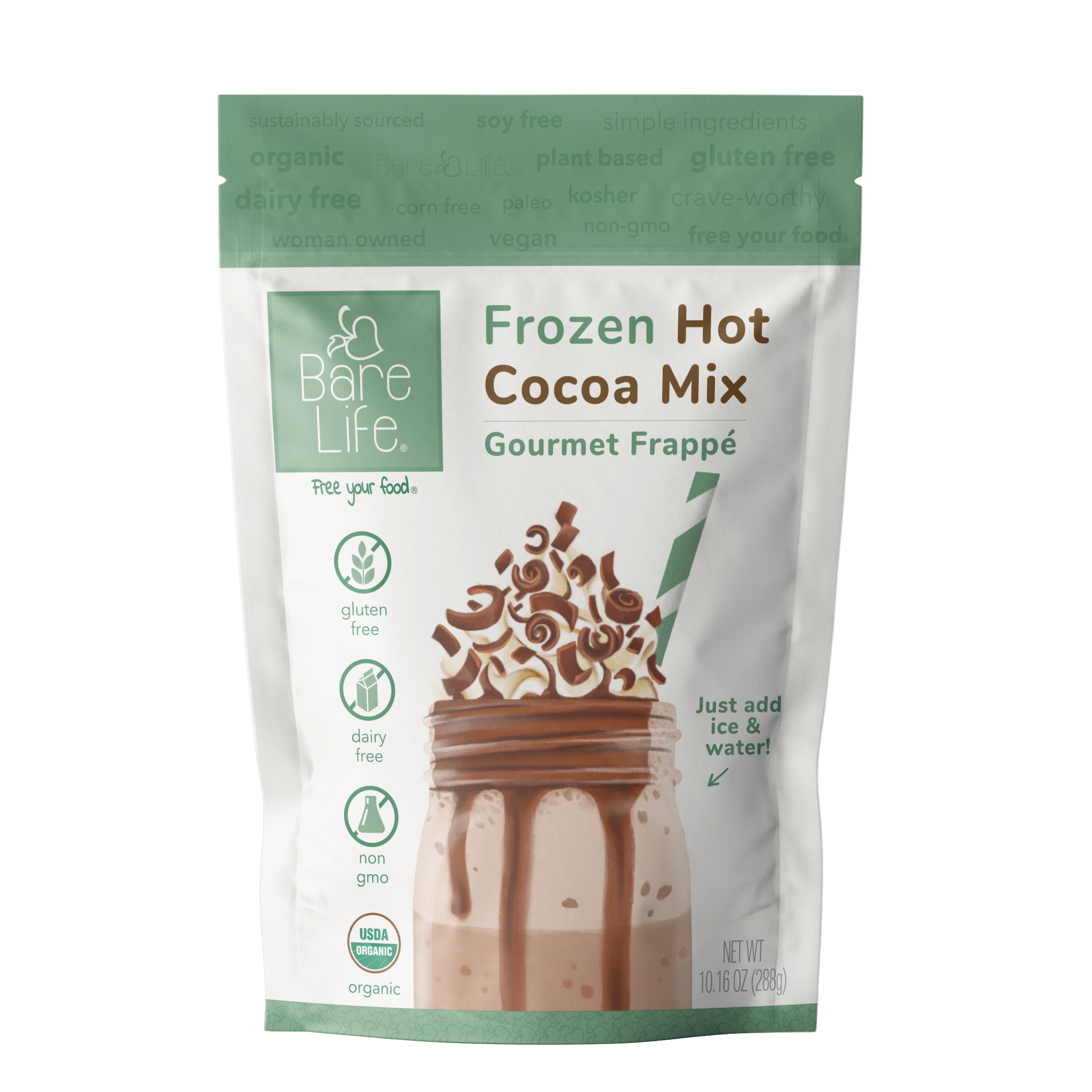 Dairy-Free Frozen Hot Cocoa Frappe Mix | Bare Life